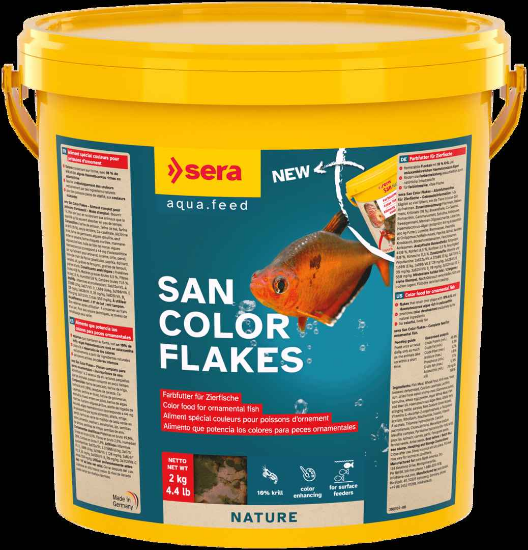 Sera San Nature - Универсална храна за подсилване на цветовете на рибите 10 000 мл. 2кг.